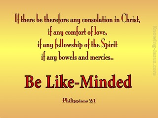 Philippians 2:1 Be Likeminded (gold)